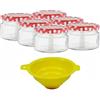 mikken Viva Haushaltswaren - 6 Barattoli da 250 ML/barattoli con Tappo a Vite, Incluso Un riempimento Imbuto