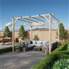 TheGoodGarden Pergola in legno 3x3 per Esterno e Giardino in Pino Massello impregnato in autoclave