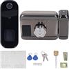 Eujgoov Blocco Porta Elettronico, Set di Serrature per Porte Password Intelligente Elettronica con 2 Chiave Smart Card per Porta 38-70 mm