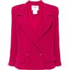 CHANEL Pre-Owned - Giacca con bottoni CC 1998 - Donna - lana/seta/nylon/spandex/elastam - Taglia unica - Rosa