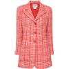CHANEL Pre-Owned - Giacca con bottoni CC 1997 - Donna - lana/seta/acrilico/rayon/nylon/mohair/spandex/elastam - Taglia unica - Rosso