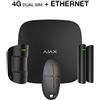 Ajax StarterKit 4G - Kit Antifurto Ajax nero - Centrale 4G Ethernet + Motion Protect + Door Protect + Space Control