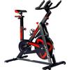 JK FITNESS Spin Bike [Volano 20 Kg] Cyclette Da Casa, Cyclette Professionale | Console LCD | Regolabile e Ergonomica [Sella Soft Race Regolabile] Sistema Frenante a Tampone | Trasmissione a Cinghia