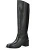 Galieti Stivali alti in pelle svasati sopra con tacco 6cm
