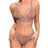 Cocoarm Completo Intimo Donna Reggiseno Push Up Senza Ferretto e Slip Slip Set Intimo Sexy Reggiseno Senza Cuciture con Stampa Leopardata(m)