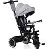 Lionelo Triciclo 2 in 1 Passeggino con Maniglione e Parasole da 9 Mesi a 25 Kg colore Grey Stone - Berry