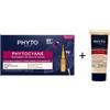 Phyto - Phytocyane Kit Donna Caduta Temporanea Confezione 12 Fiale da 5 Ml + Shampoo 100 Ml