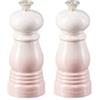 Le Creuset Set 2 Mini Macina Sale e Pepe, Plastica ABS, Rispettivamente 5 x 5 x 12.1 cm, Macina in Ceramica, Shell Pink, 44900117770000