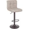 Bizzotto Sgabello bar Greyson grigio chiaro vintage