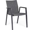 Bizzotto Sedia con braccioli Odeon antracite