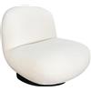 Bizzotto Poltrona Margot girevole bianco bouclè