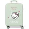 Hello Kitty Paris Cabin Valigia Verde 38x55x20 cm Rigido ABS Chiusura laterale a combinazione 34L 2 kg 4 Doppie ruote Bagaglio a mano