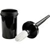 PFIFF 100555 - Pennello per Zoccoli, con Contenitore, richiudibile, Colore: Nero