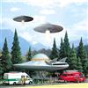 Busch Kit UFO Completo con 4 Alien e Robot, Effetti Luminosi, Per Bambini