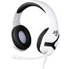 Konix Mythics Cuffie gaming con cavo Nemesis per PS5 - Microfono a 45° - Cavo di 1,5 m - Connettore Jack da 3,5 mm - Bianco e nero