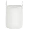 HOMCOM Cesto Portabiancheria da 36L Portatile e Pieghevole con Manici in Cotone Naturale, Ø38x45 cm, Crema