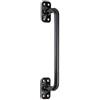 Alberts 419103 Maniglia per portone, dritta, verniciata a polvere nera, 275 x 32 mm