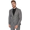Trendyol Giacca Regolare Testurizzata con Colletto con Risvolto Cappotto, Grigio, 48 Uomo