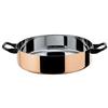 Alessi 90102/24 La Cintura di Orione Casseruola Bassa a Due Manici, Rame/Acciaio Inossidabile 18/10, 24 cm