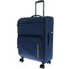 Mandarina Duck Zephyr - Trolley MEDIUM EXP, Blu (dress blue), 43 cm x 25 cm x 67 cm, Trolley medio espandibile in tessuto morbido