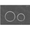 Geberit Placca Geberit Sigma50 Round Ardesia Mustang / Cromato Doppio Tasto | 115.884.JM.1 Ardesia Mustang