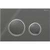 Geberit Placca Geberit Sigma50 Round Vetro Lava / Cromo Doppio Tasto | 115.884.JK.1 Cromato
