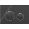 Geberit Placca Geberit Sigma50 Round Vetro Nero / Nero Cromo Doppio Tasto | 115.651.SJ.1 Vetro Nero