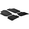 Gledring Rubber Car Mats GL 0065 Set di Tappetini in Gomma Più Clip di Fissaggio 4 Pezzi