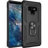 KOUYI Cover per Samsung Galaxy Note 9, Custodia Antiurto Grado Militare 360° Girevole Regolabile Ring Armor Bumper TPU Case Magnetica Supporto Silicone Custodie per Samsung Galaxy Note 9 (Nero)