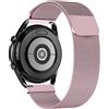 GBPOOT 20mm Cinturino Compatibile con Samsung Galaxy Watch 6/5/4/Active/Active 2(40mm/44mm)/Watch 3 41mm/Watch 42mm/Gear S2,Cinturino in Acciaio Inossidabile Metallo a Rete,20mm,Rosa