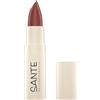 Sante Naturkosmetik Sante Naturosmetik Moisture Lipstick 04 Hazel Nude, rossetto nutriente con acido ialuronico, effetto plump e sepilift, cura delle labbra morbide in rosso freddo, 4,5 g