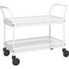 Kongamek Carrello da tavolo con freno e sponda laterale bianco KM4200B Kongamek
