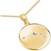 LillyMarie Collana Con Pendente Segno Zodiacale Ariete In Argento 925 Placcato Oro