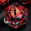 FONVGOGO Set Dadi D&D per Dungeons and Dragons Set Dadi DND Poliedrici Nucleo Liquido Dadi in Resina Occhio di Drago 7 Pezzi DND Dice Set (Rosso)