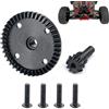 Runup Ingranaggi differenziali in acciaio al carbonio 43T 10T Gearbox Set per Arrma 1/8 Kraton/Notorious/Outcast/Talion 6S BLX/Typhon6S TLR 1/7 Fireteam/Mojave 6S BLX 4WD