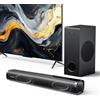 MEVOSTO Sound Bar per TV con Subwoofer, 2.1CH Sound Bar TV con 5,25'' Woofer, 12L Sistema Audio Surround con Bassi Profondi per PC Gaming, BT5.0/ARC/OPT/AUX, Bassi e Alti Regolabili per Home Theater