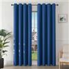 Joydeco Tende Oscuranti per Interni 2 Pezzi L 140 x A 220, Tende Termiche Isolanti con Occhielli per Soggiorno e Camera da Letto Moderne Blackout Curtains, Blu Reale