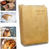Grupo Darik 100 sacchetti di carta Kraft per alimenti (30x20 cm), regali, snack, senza manici, colazione, artigianato