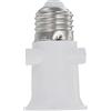 Okaywork Portalampada - Adattatore presa E27, base presa LED, conversione in presa di corrente e presa E27, Portalampada con interruttore Convertitore lampadina. (bianco)