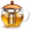 bonVIVO Teiera in Vetro Borosilicato 1,5 L con Infusore