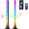G-STORY Barra luminosa LED Smart RGB aggiornata da 42 cm, Luce ritmica con sincronizzazione musicale ad attivazione vocale con app e telecomando, per giochi, auto, PC, TV, feste (confezione da 2)