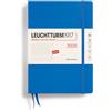 LEUCHTTURM1917 370798 - Agenda settimanale 2025, formato A5, copertina rigida, 12 mesi, a righe, colore: Sky, inglese