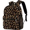 Anna Cowper Zaino da scuola leopardato glitter oro per ragazzi ragazze zaino per laptop per donne uomo, Multicolore 1., Taglia unica, Zaini Zaino
