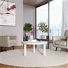 DEGHI Tavolo rotondo 80x40h cm bianco effetto pietra - Benson