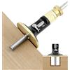 QWORK® Calibro per marcatura a ruota con funzione di microregolazione - Strumento di misurazione della profondità di precisione per la lavorazione del legno - Lettura metrica 12 cm