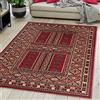 Mazovia Tappeto Salotto Moderno Orientale e Vintage Pelo Corto - Tappeti Soggiorno Turchi Originali - Tappeti Camera da Letto - Tappeti Salotto Grandi Dimensioni - Boredaux Rosso Scuro 160x230 cm