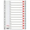 ESSELTE Separatore numerico 1-12 - PP - A4 - 22,5x29,7 cm - grigio - Esselte (unità vendita 10 pz.)
