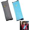 XQMMGO 2 imbottiture per cinture di sicurezza per bambini, per bambini, per auto, per bambini, per il sonno dell'auto, per bambini, per il collo dell'auto, per bambini (grigio blu)