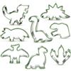 UKoosien Set di 8 stampi per biscotti a forma di dinosauro, per crostacei, spinosauro, cerosauro, triceratops, testa di dinosauro, stampini a forma di dinosauro, stampi per biscotti per bambini e feste