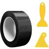 DINGFENG Adesivi Auto Wrapping Pellicola Pellicola Wrapping Pellicola Carbonio Pellicola Protettiva Per Battitacco, Protezione Autoadesiva, Decorazione Interna Esterna Auto Per Auto E Moto Fai Da te (10M)